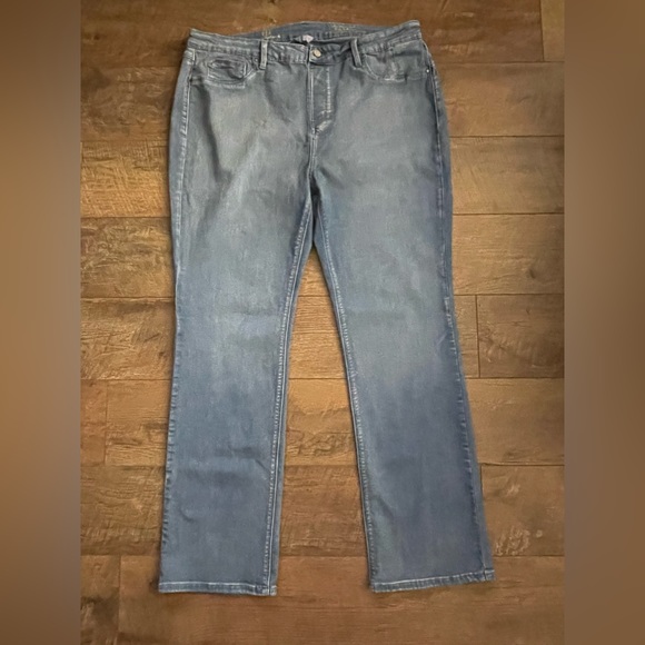 Hot In Hollywood Silky Denim Pull On Baby Bell Jeans Size 1X - Picture 1 of 9